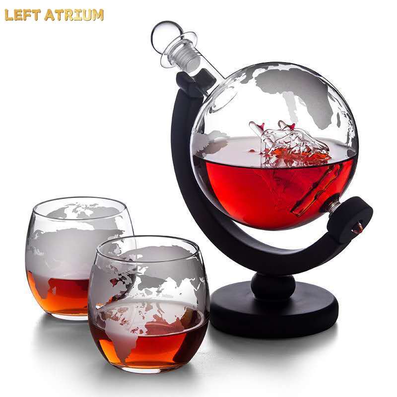Decanter Globe Set - Стеклянный графин в форме шара, набор